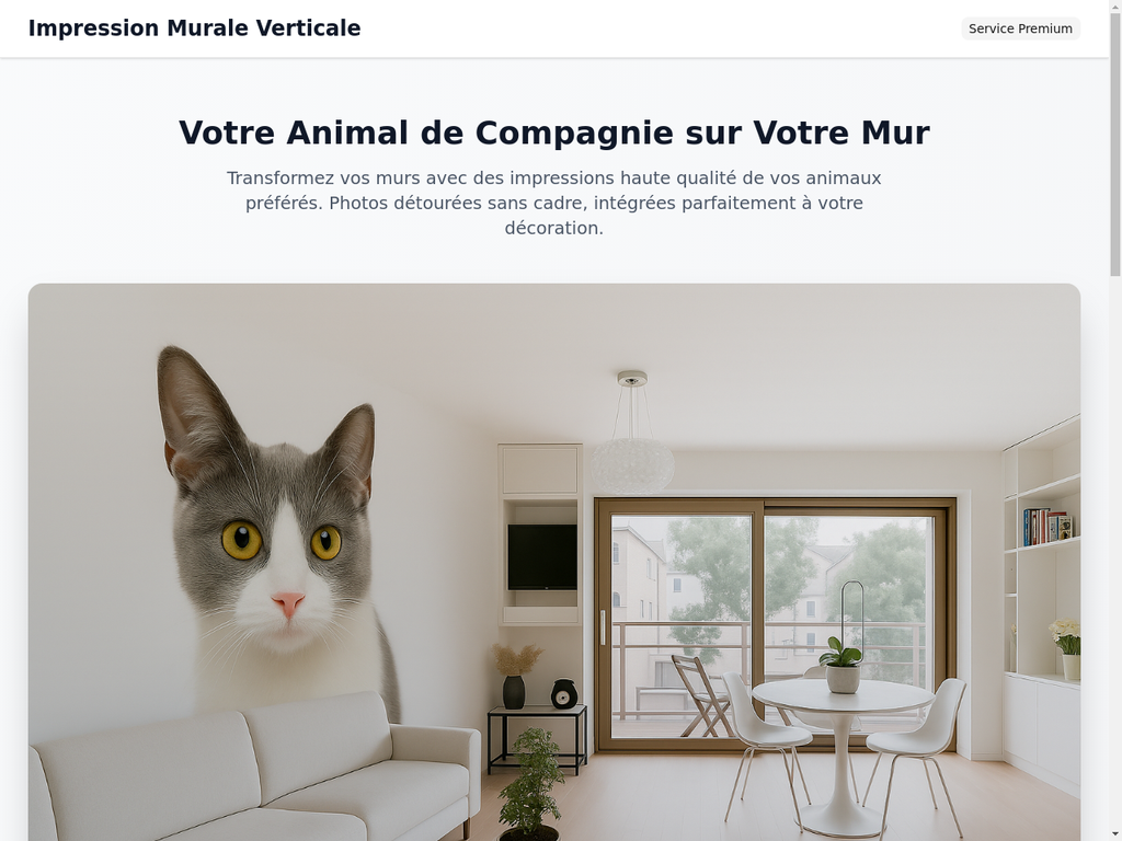 Chat sur le mur animal de compagnie imprimé